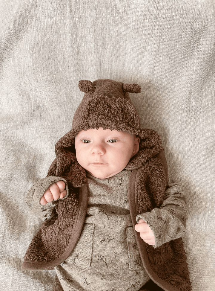 Riffle Winter Hat Quilt Brown - Baby Wintermuts - Bruin3