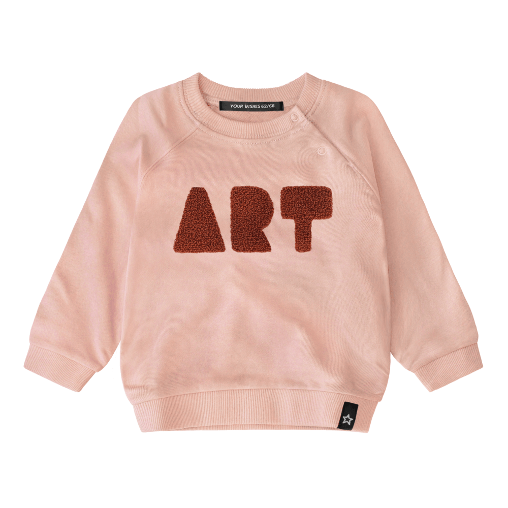 Slang Zoek machine optimalisatie Ster Your Wishes Art Sweater - Meisjes Trui - Roze – Bee Cute - Babykleding &  Kinderkleding