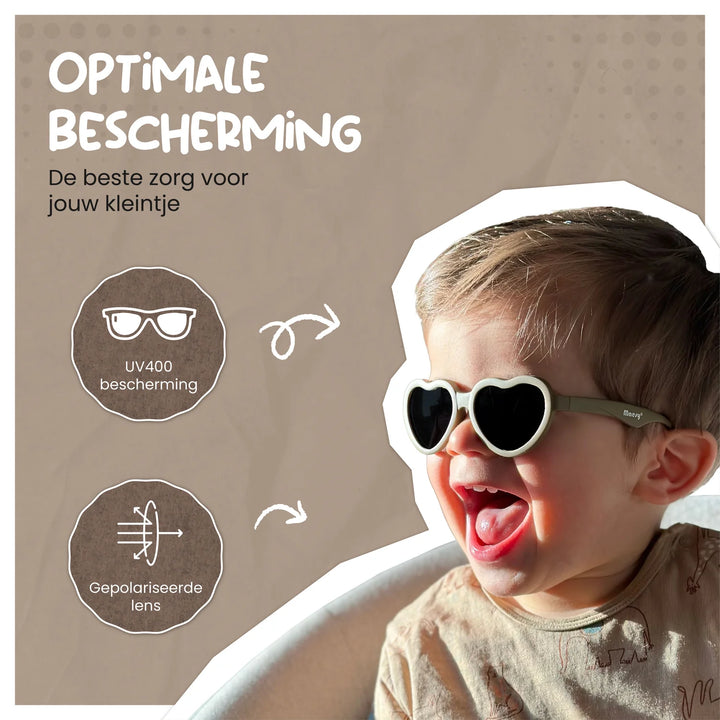 Baby Zonnebril Maes - 0 t/m 2 jaar - Flexibel - Ecru 3