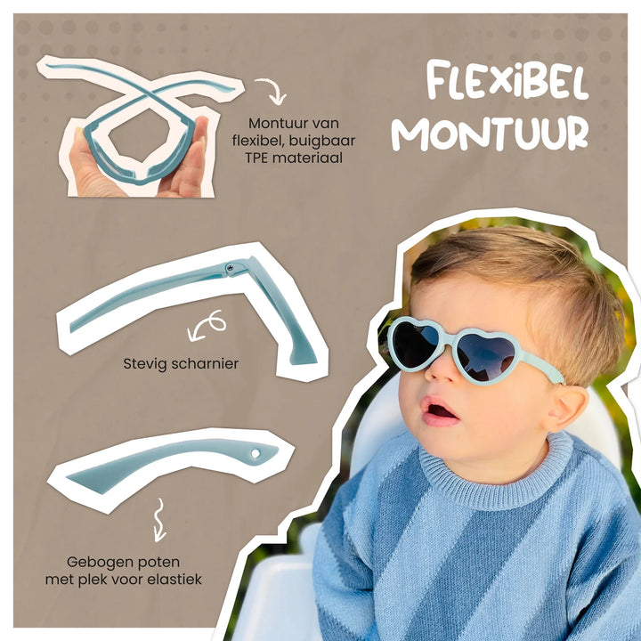 Baby Zonnebril Maes - 0 t/m 2 jaar - Flexibel - Ecru 4