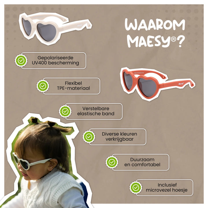 Baby Zonnebril Maes - 0 t/m 2 jaar - Flexibel - Ecru 7