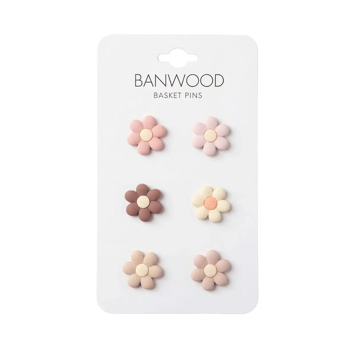 Banwood Banwood Basket Pins Flowers - Pins voor op mandje 1