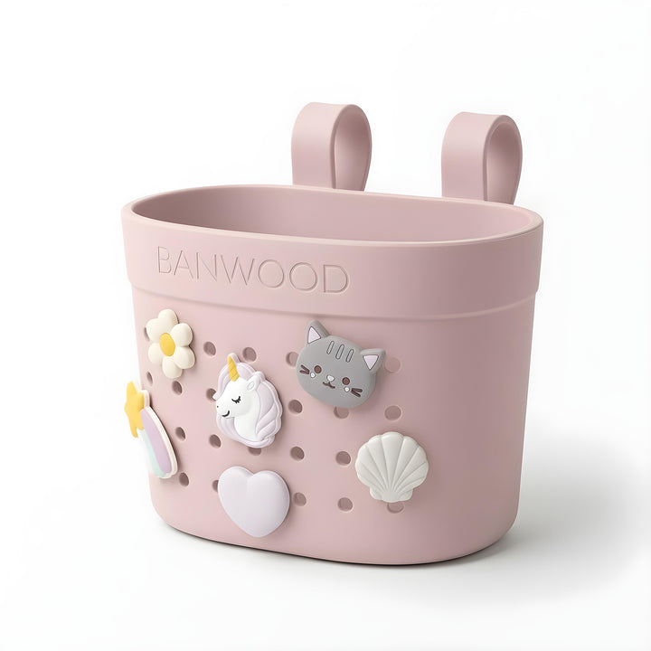 Banwood Pin &amp; Ride Basket Faded Pink - Mandje voor Eco step 6