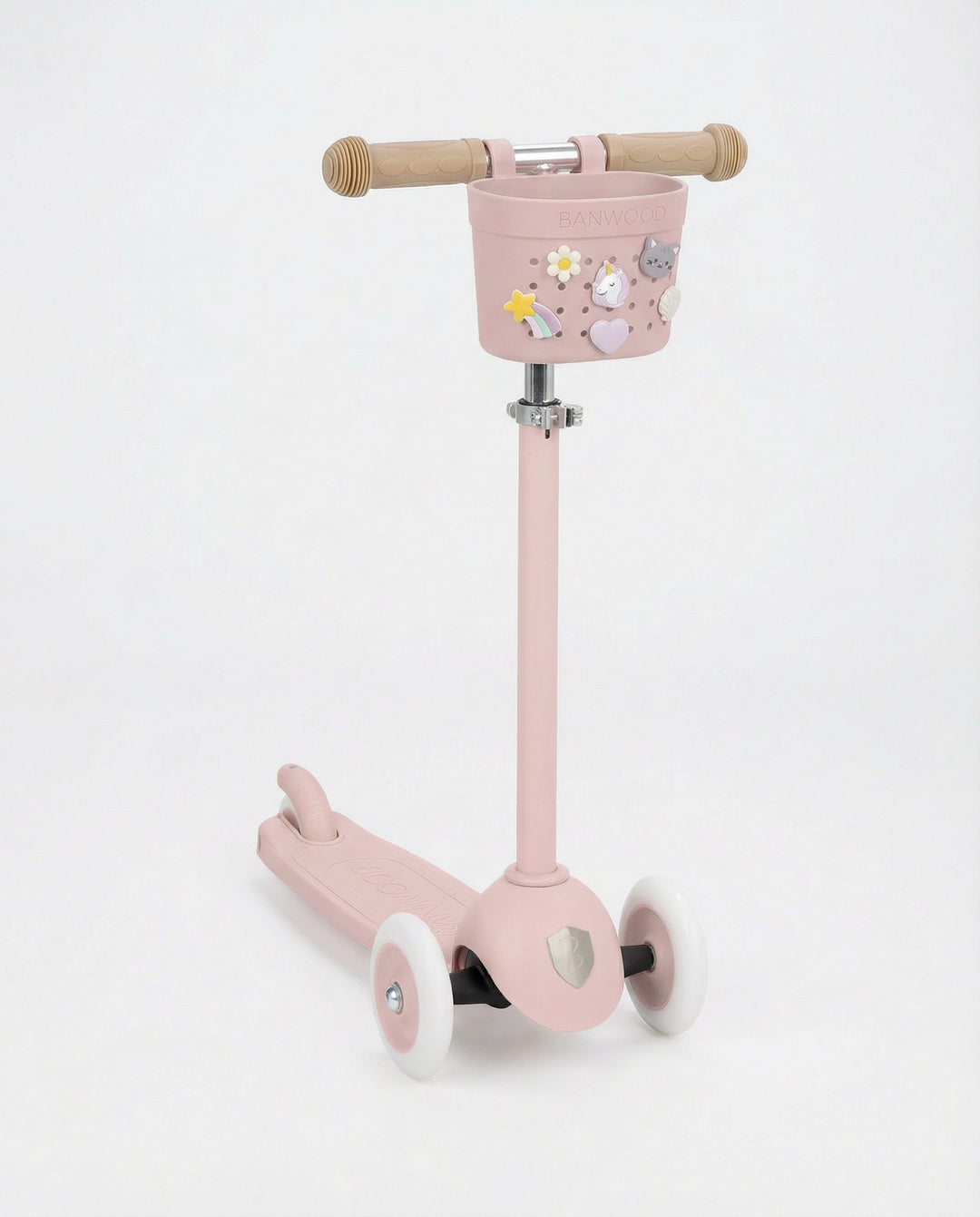 Banwood Pin &amp; Ride Basket Faded Pink - Mandje voor Eco step 7
