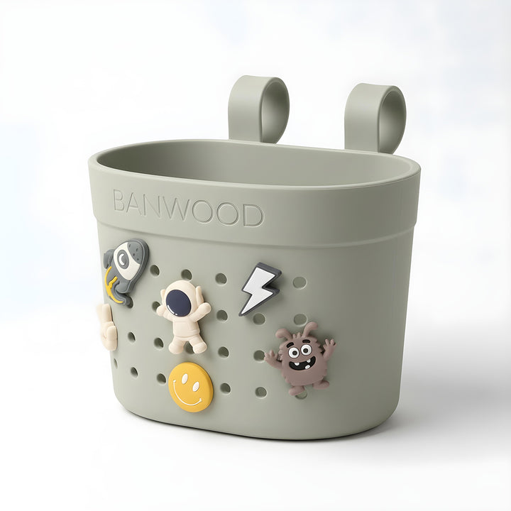 Banwood Pin &amp; Ride Basket Olive- Mandje voor Eco step 6