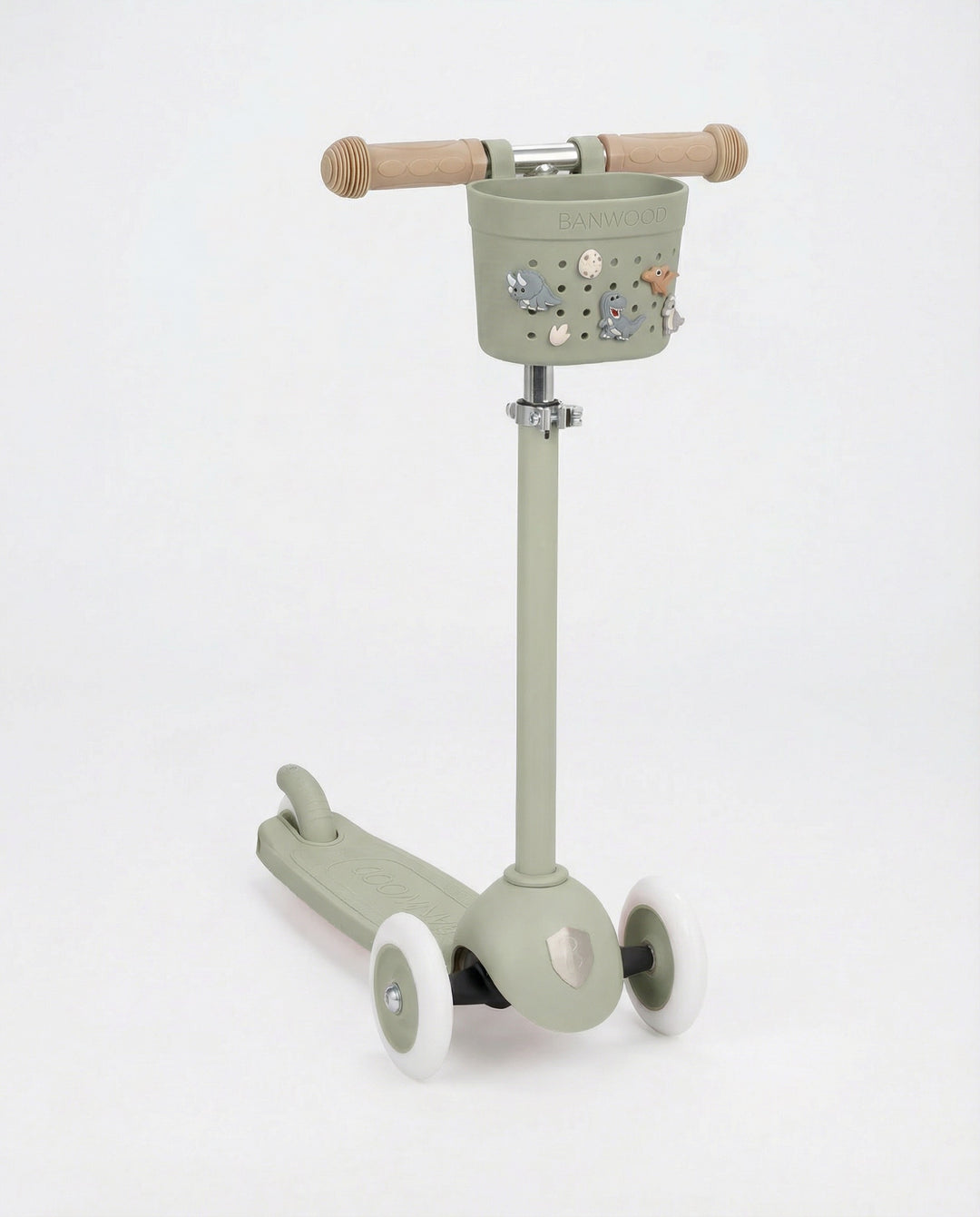 Banwood Pin &amp; Ride Basket Olive- Mandje voor Eco step 7