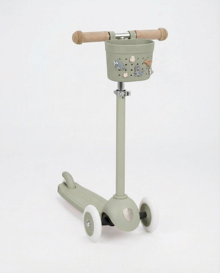 Banwood Pin &amp; Ride Basket Olive- Mandje voor Eco step 7
