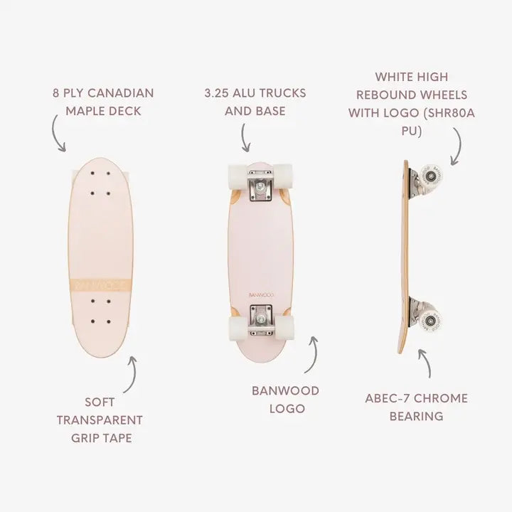Banwood Skateboard Pink - Kinder Skateboard - Roze 9