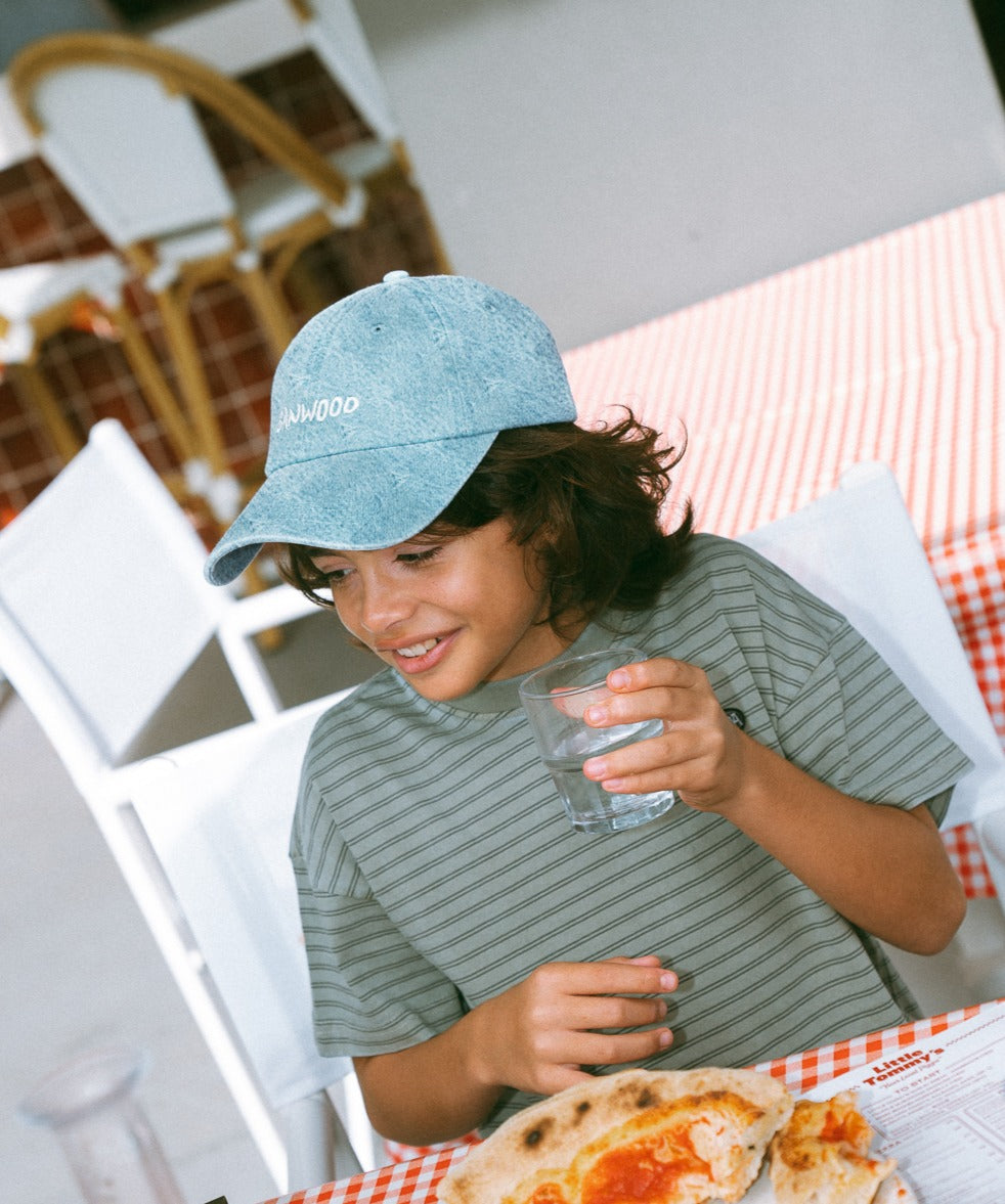 Banwood Washed Cap - Denim - Kinderpet - Denim Blauw 7