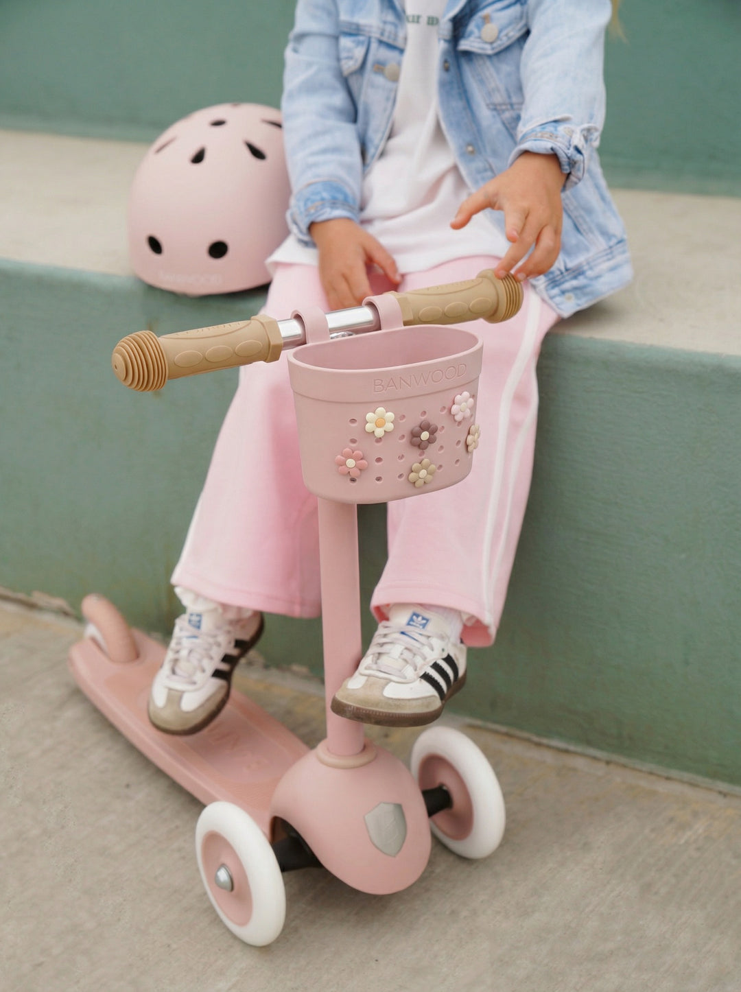 Banwood Eco Scooter Dusty Rose - Kinderstep 3 wieler - Roze 12