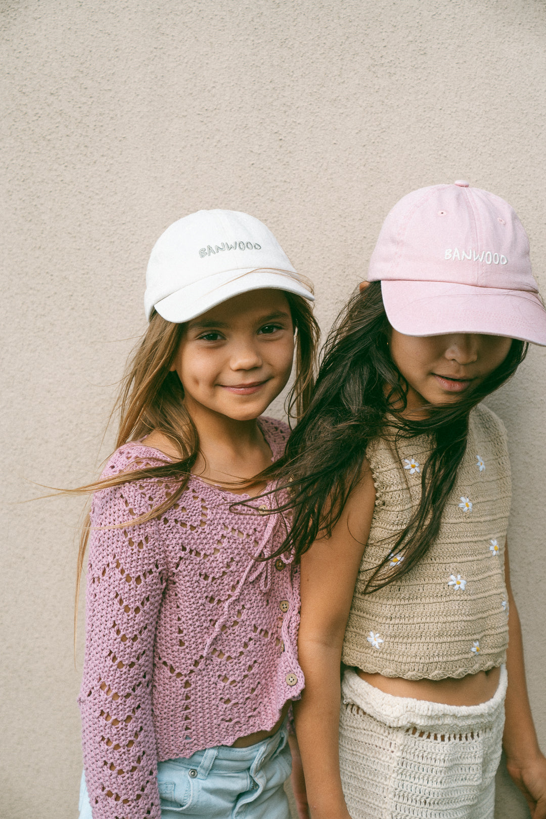 Banwood Washed Cap - Pink - Kinderpet - Roze 2