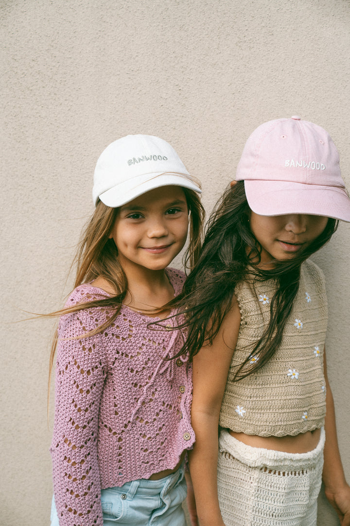 Banwood Washed Cap - Pink - Kinderpet - Roze 2