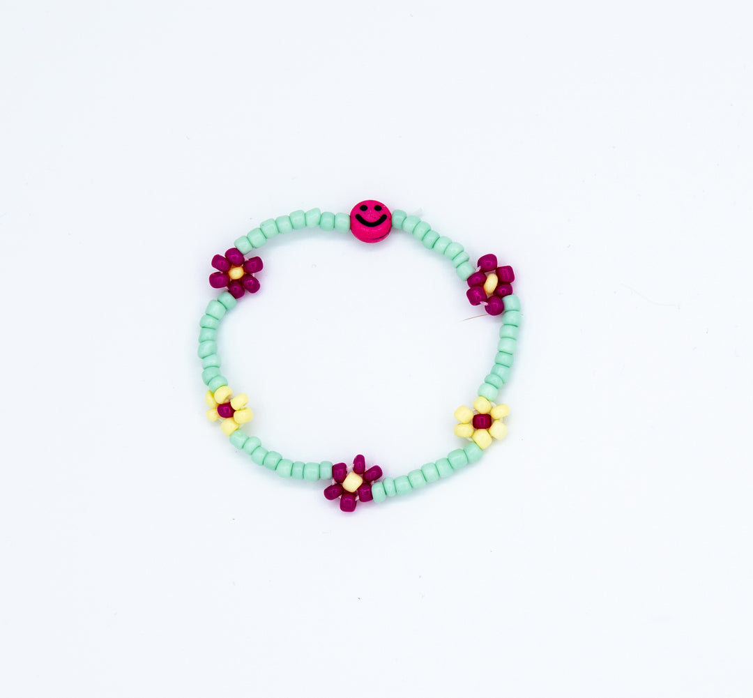 Colori Ribelle Armband Bloemen Mint - Kindersierraad 1
