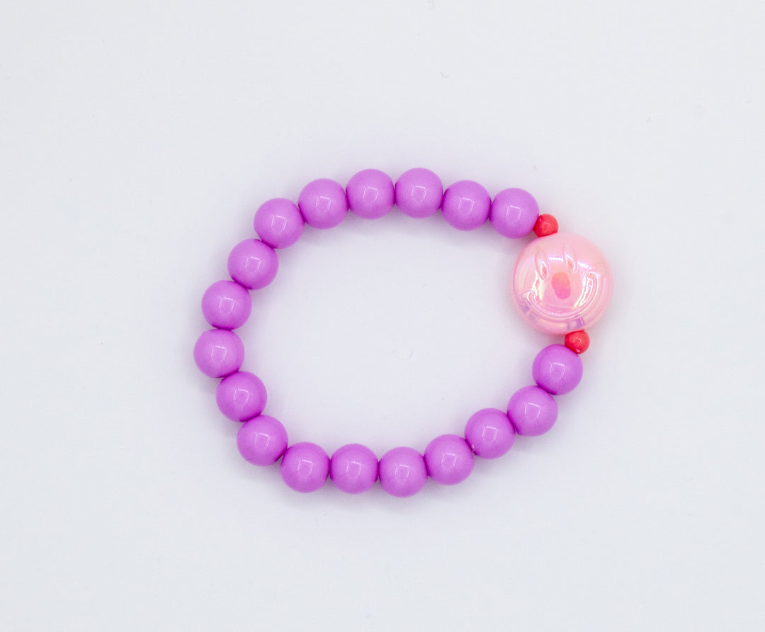 Colori Ribelle Armband Smiley Lila - Kindersierraad 1