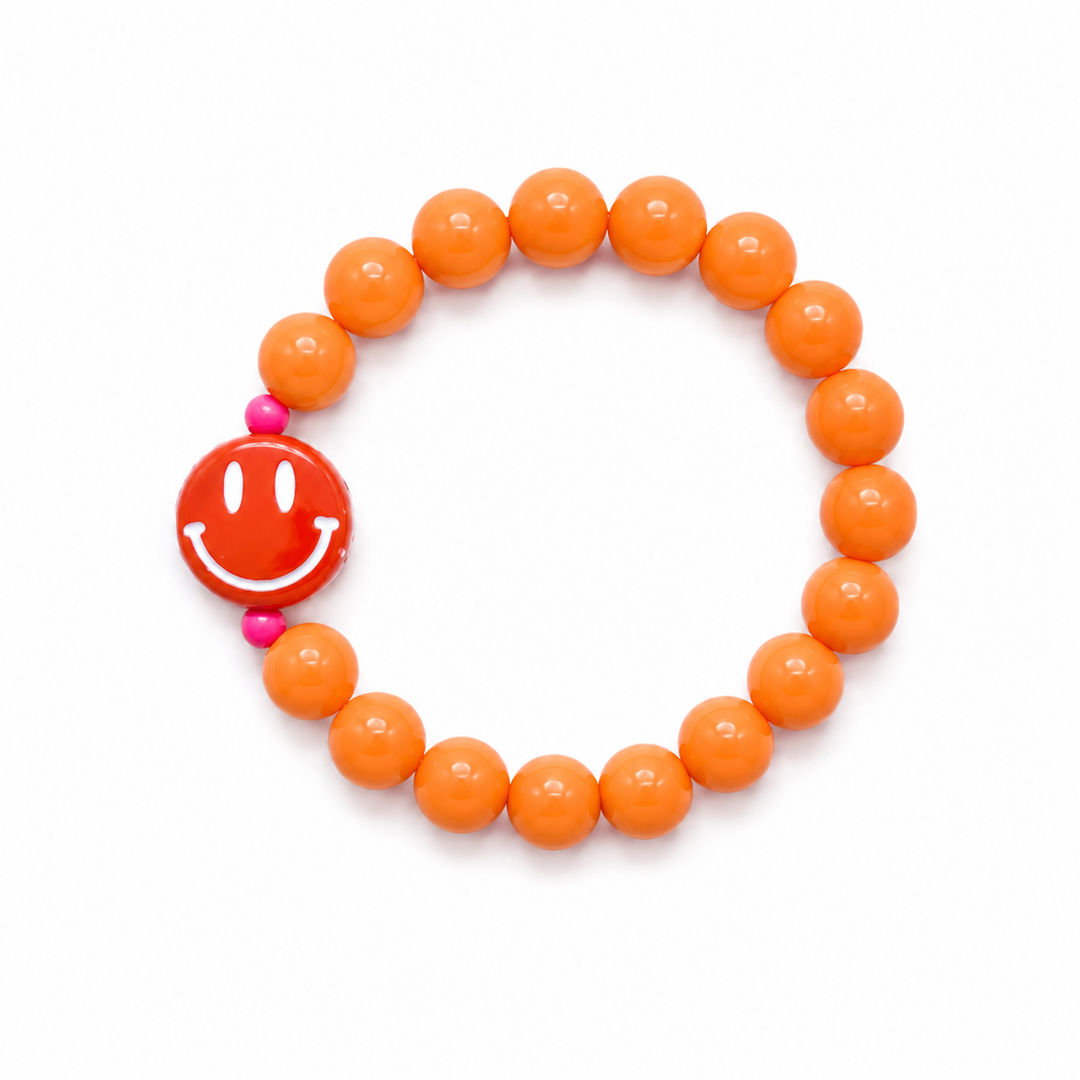Colori Ribelle Armband Smiley Oranje - Kindersierraad 1
