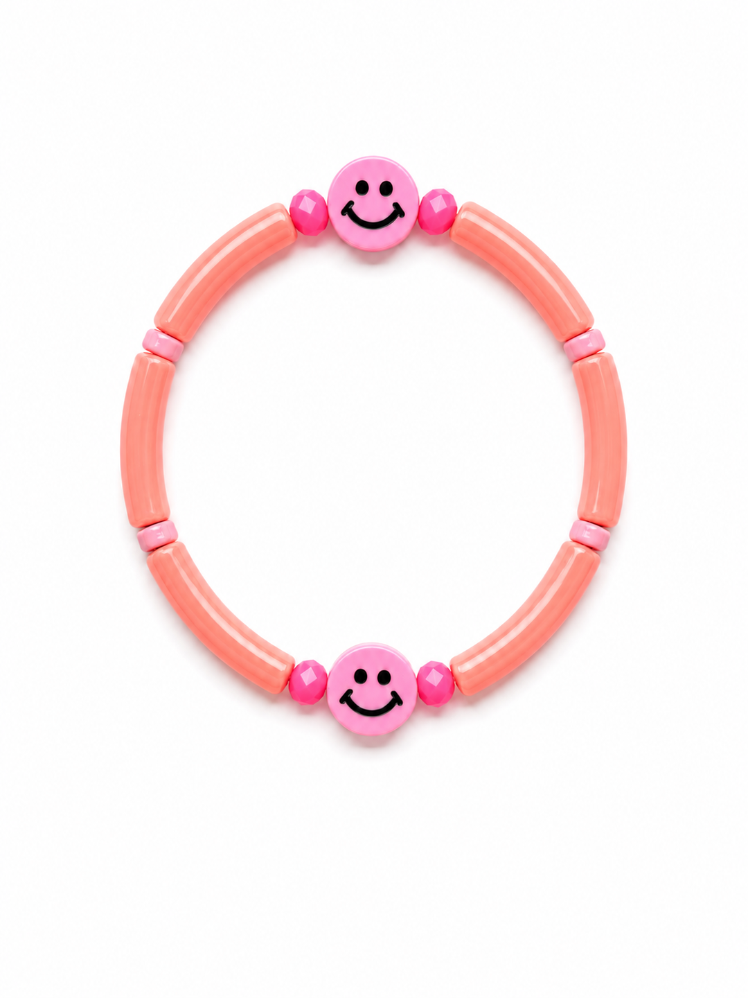 Colori Ribelle Armband Tube Peach met Smiley Kindersierraad 1
