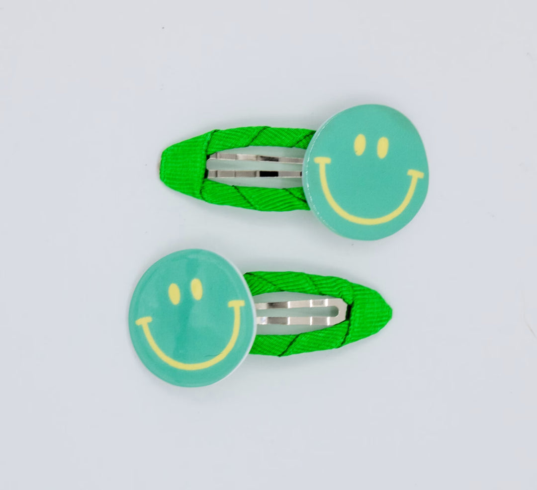 Colori Ribelle Haarspeldjes Smiley Blauw - Haar Accessoires 1