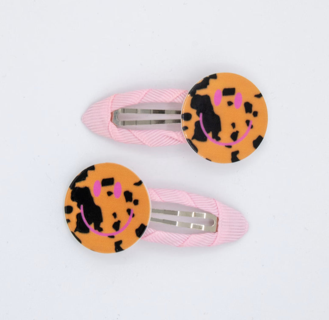 Colori Ribelle Haarspeldjes Smiley Leopard Roze 1