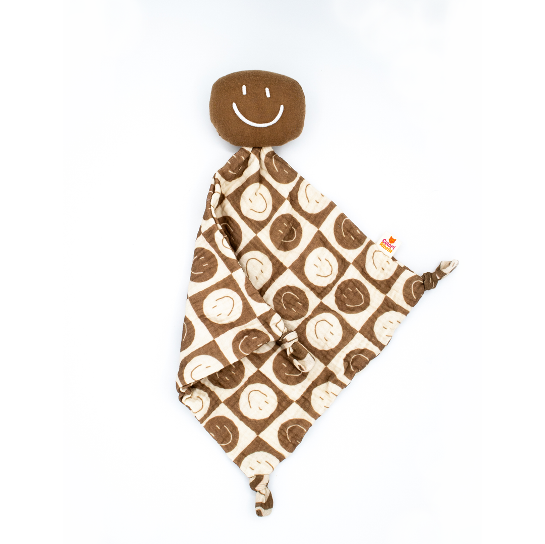 Colori Ribelle Knuffeldoek Smiley Bruin - Baby 1