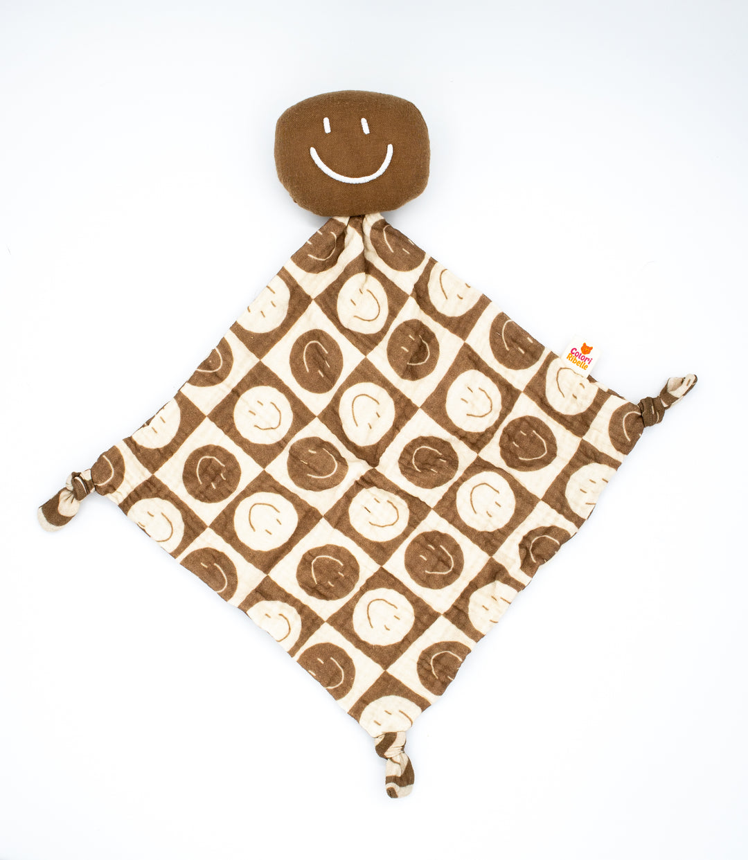 Colori Ribelle Knuffeldoek Smiley Bruin - Baby 2