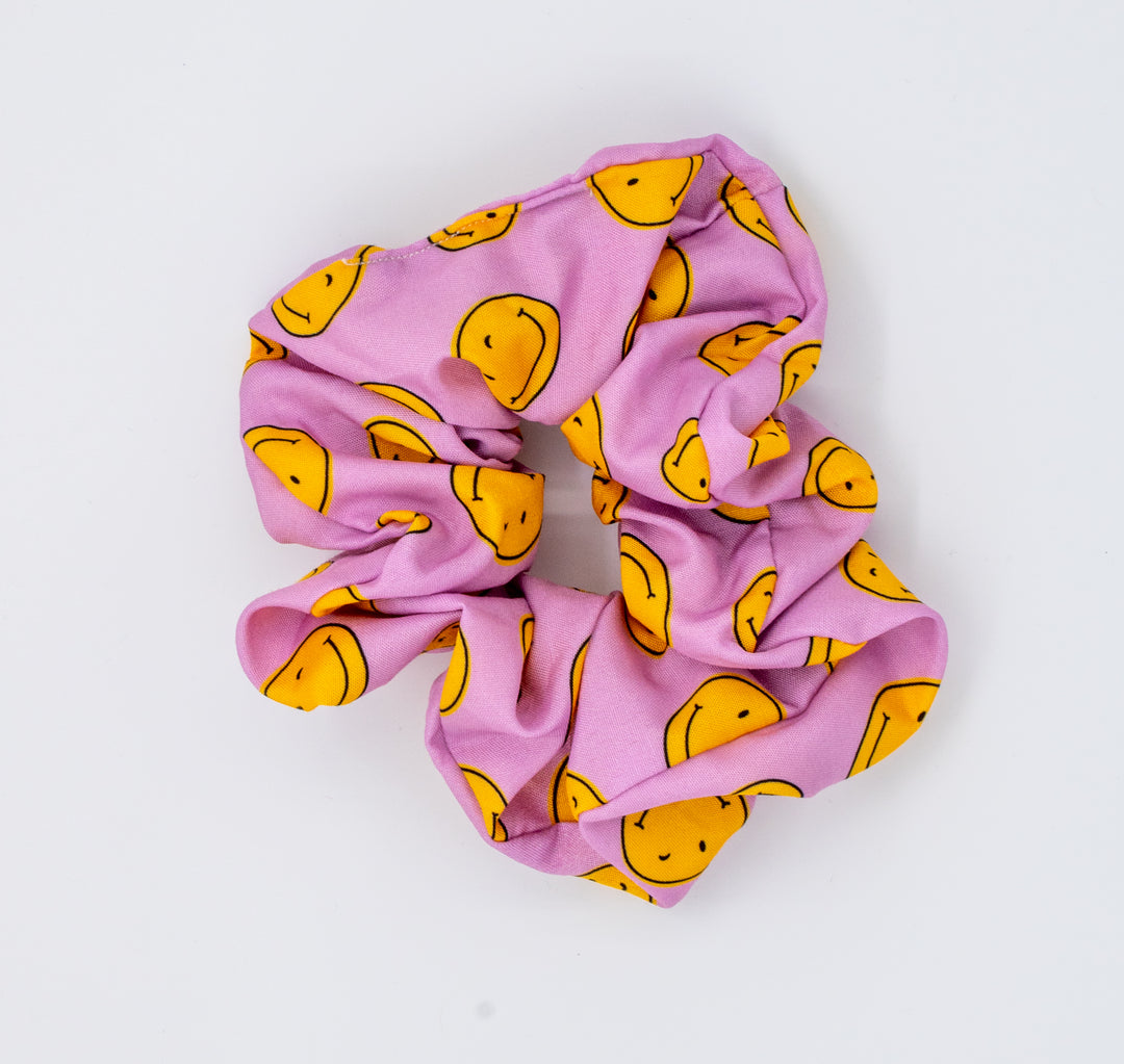 Colori Ribelle Scrunchie Smiley Lila - Haar Elastiek - Lila 1