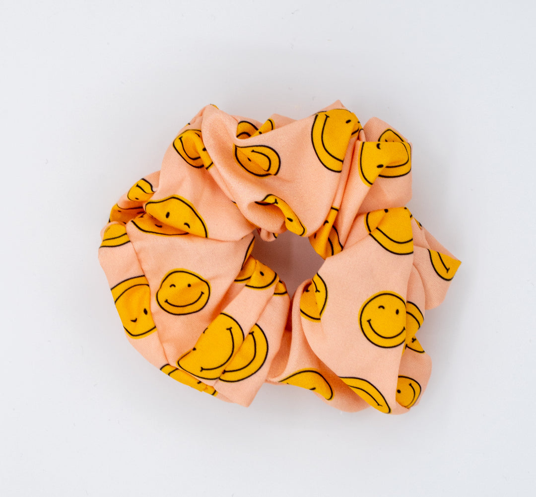 Colori Ribelle Scrunchie Smiley Roze - Haar Elastiek - Roze 1