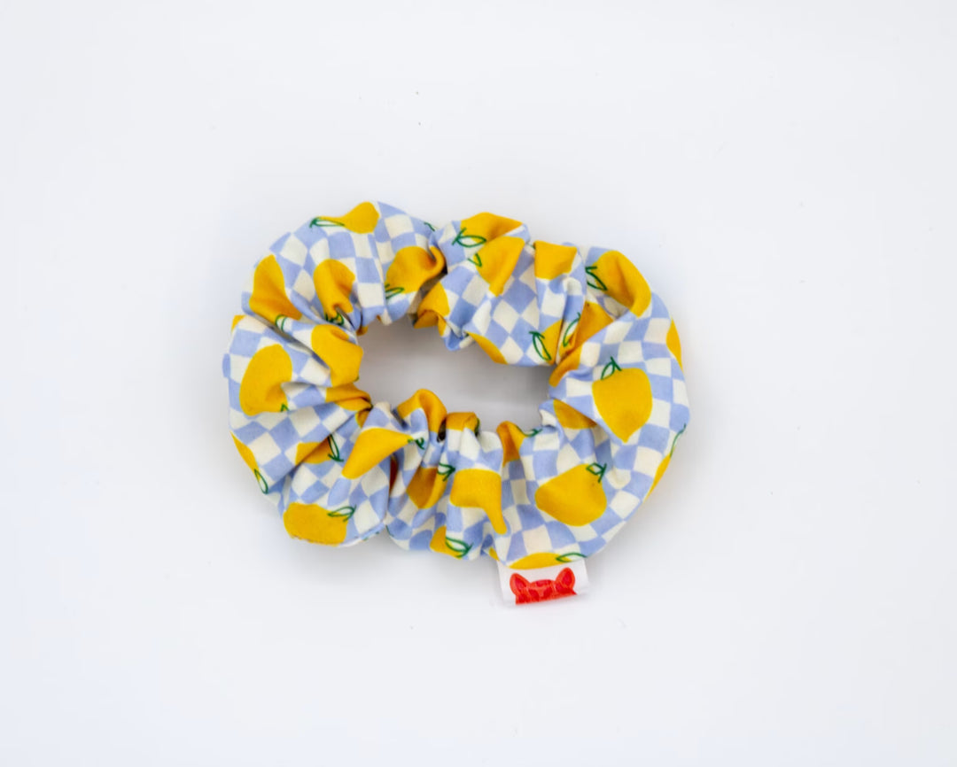 Colori Ribelle Scrunchie Yellow Lemon - Haar Elastiek - Blauw 1
