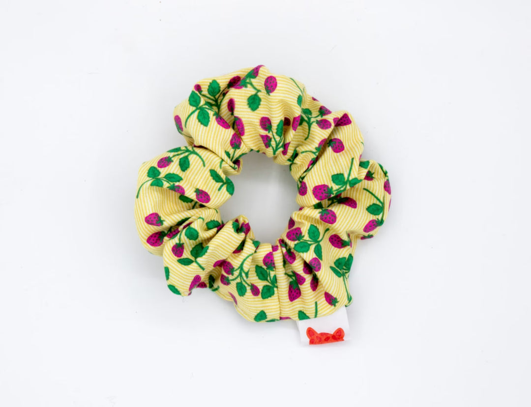 Colori Ribelle Scrunchie Yellow Strawberry - Haar Elastiek 1