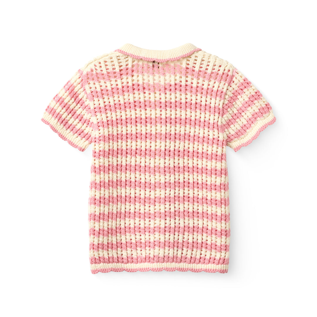 Copenhagen Colors Crochet Cardigan - Meisjesvest - Roze 3