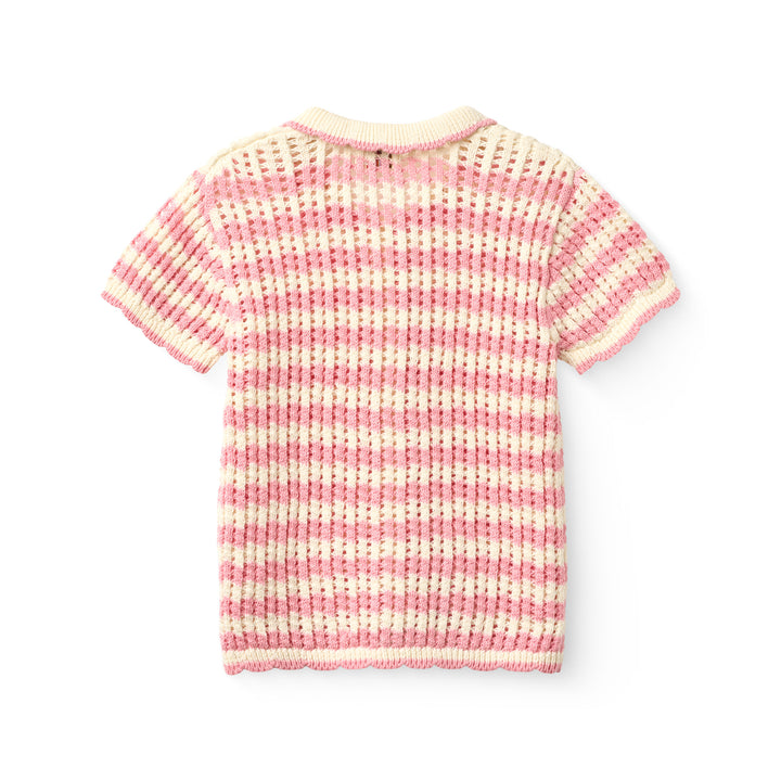 Copenhagen Colors Crochet Cardigan - Meisjesvest - Roze 3