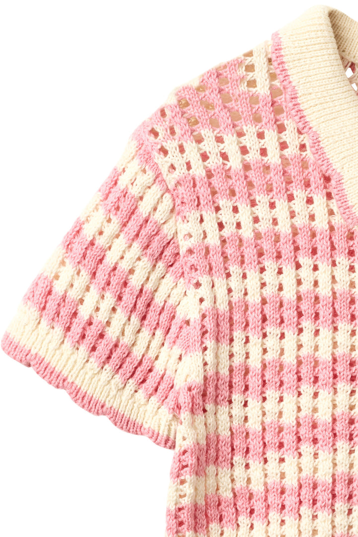 Copenhagen Colors Crochet Cardigan - Meisjesvest - Roze 4