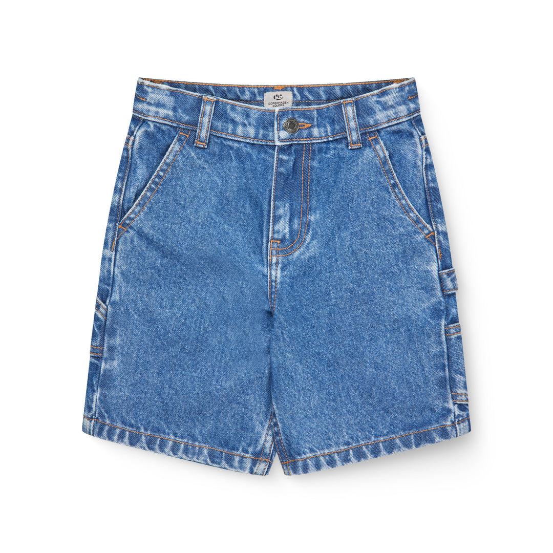 Copenhagen Colors Denim Cargo Shorts - Jongens Shorts Blauw 1