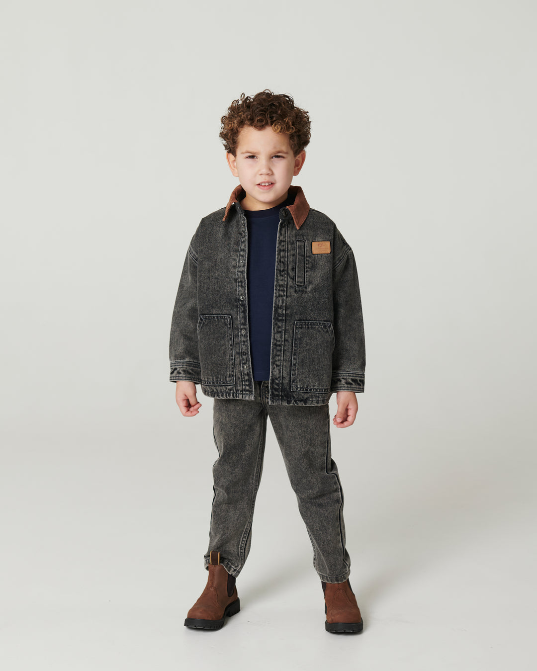 Copenhagen Colors Denim Jacket with Corduroy Collar 2