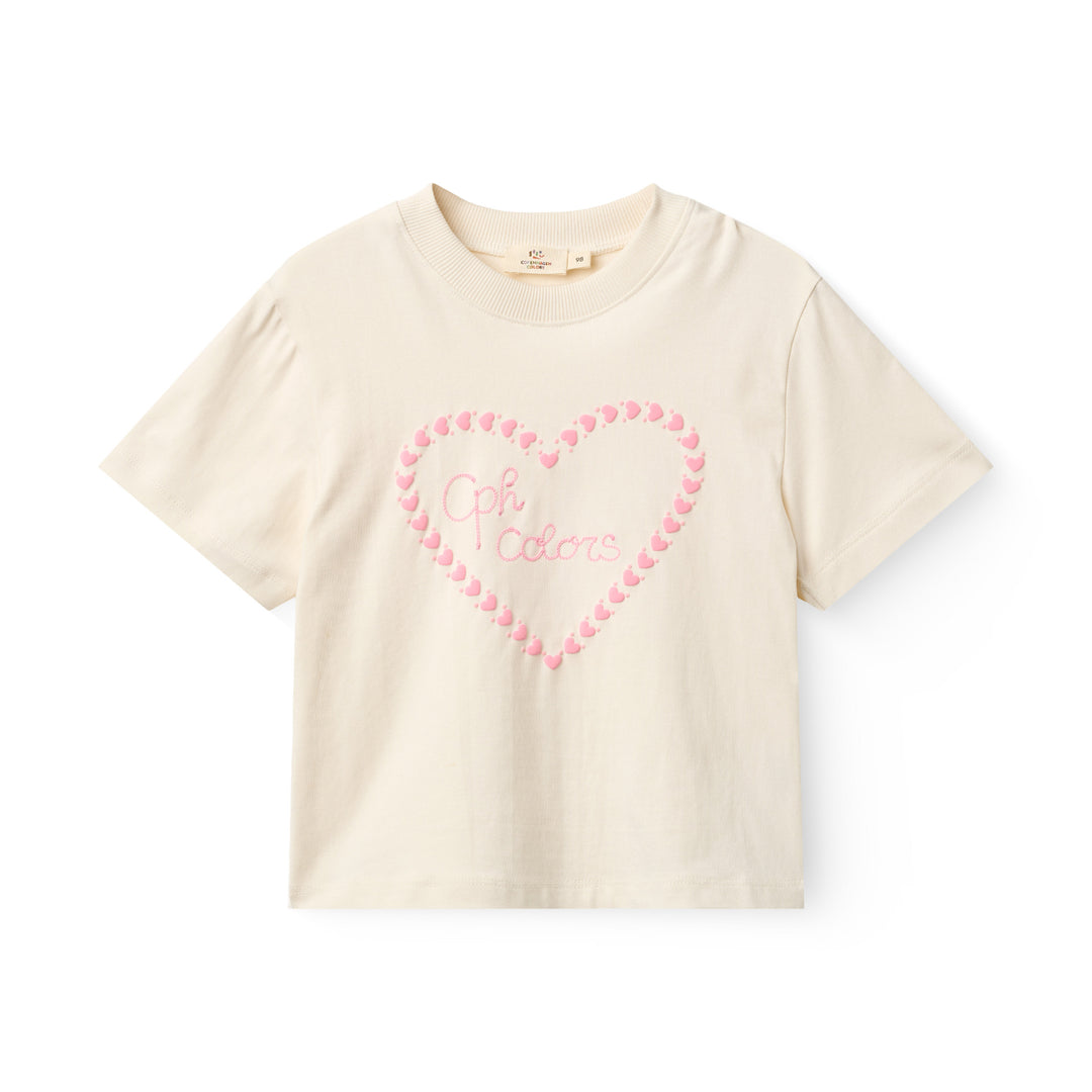 Copenhagen Colors Girls Loose Fit Tee Heart - Meisjes Shirt 1
