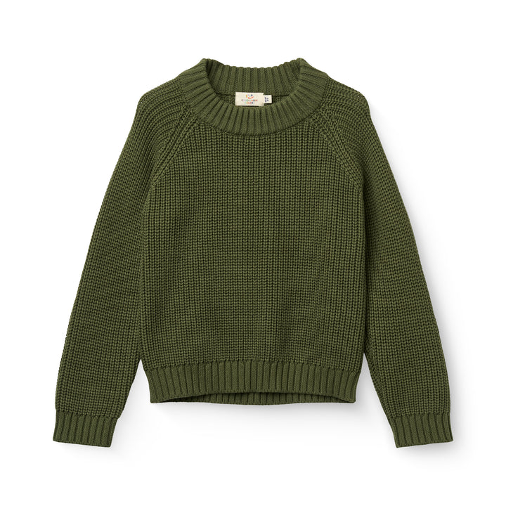 Copenhagen Colors Knitted Classic Rib Blouse Dark Green 1