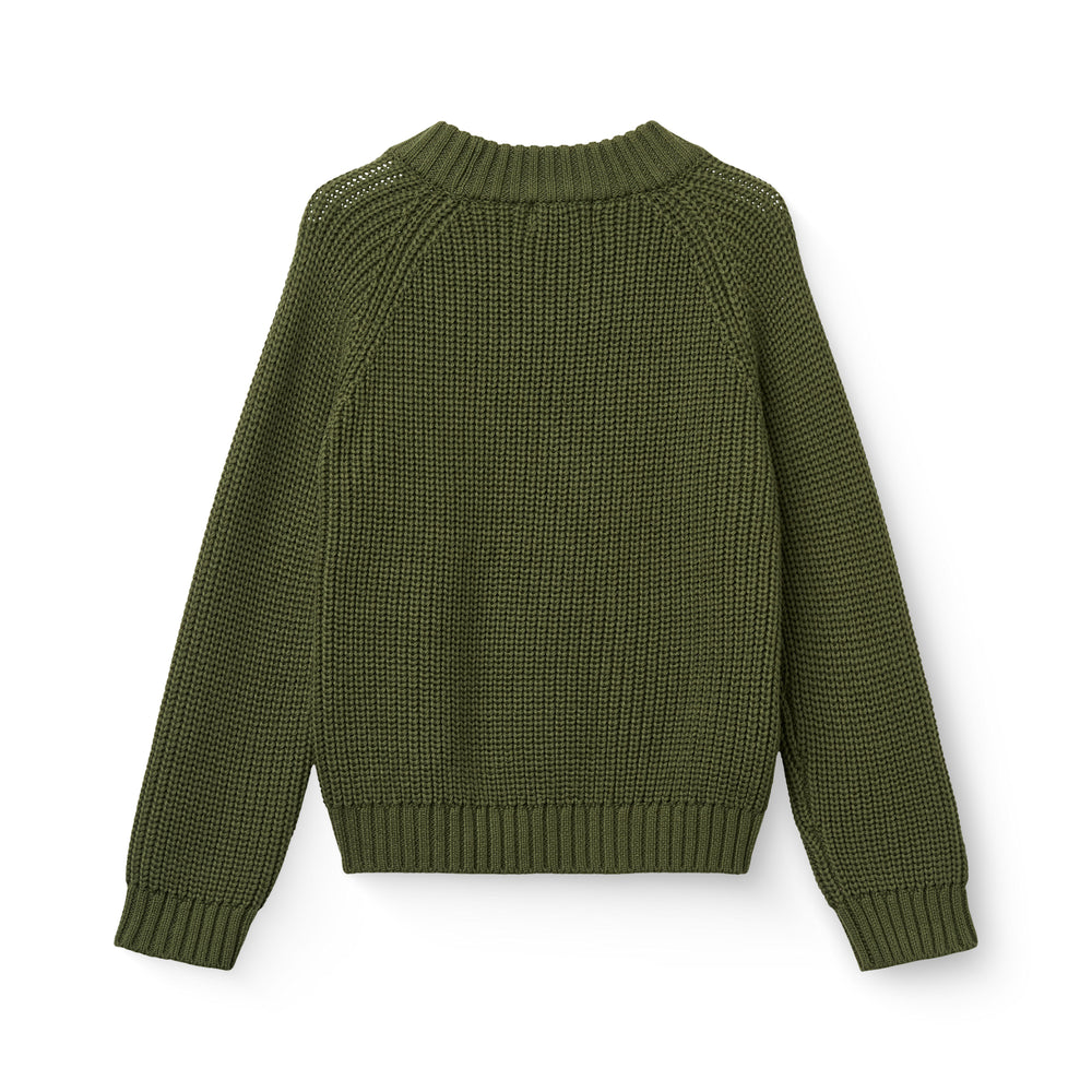 Copenhagen Colors Knitted Classic Rib Blouse Dark Green 2