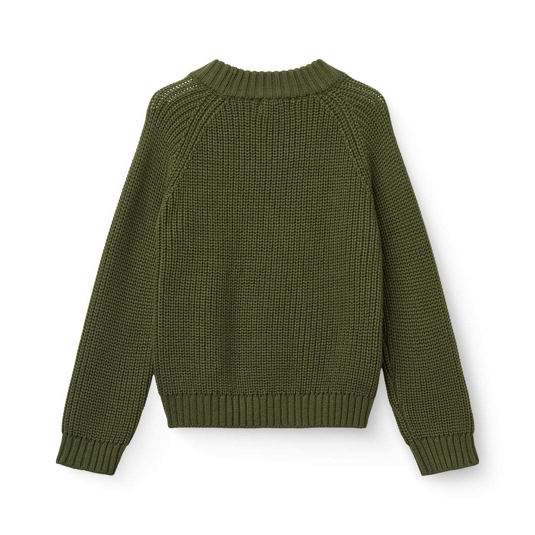 Copenhagen Colors Knitted Classic Rib Blouse Dark Green 2