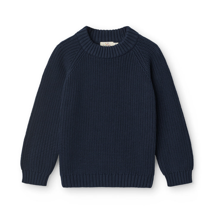 Copenhagen Colors Knitted Classic Rib Blouse Navy 1