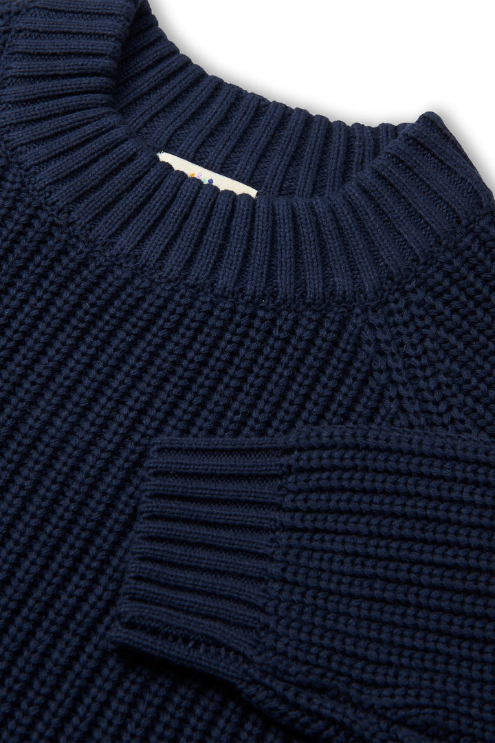 Copenhagen Colors Knitted Classic Rib Blouse Navy 4