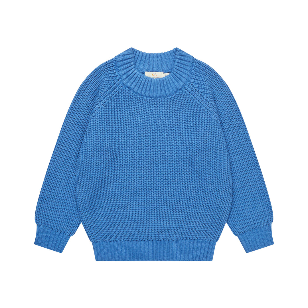 Copenhagen Colors Knitted Classic Rib Blouse Sharp Blue 1