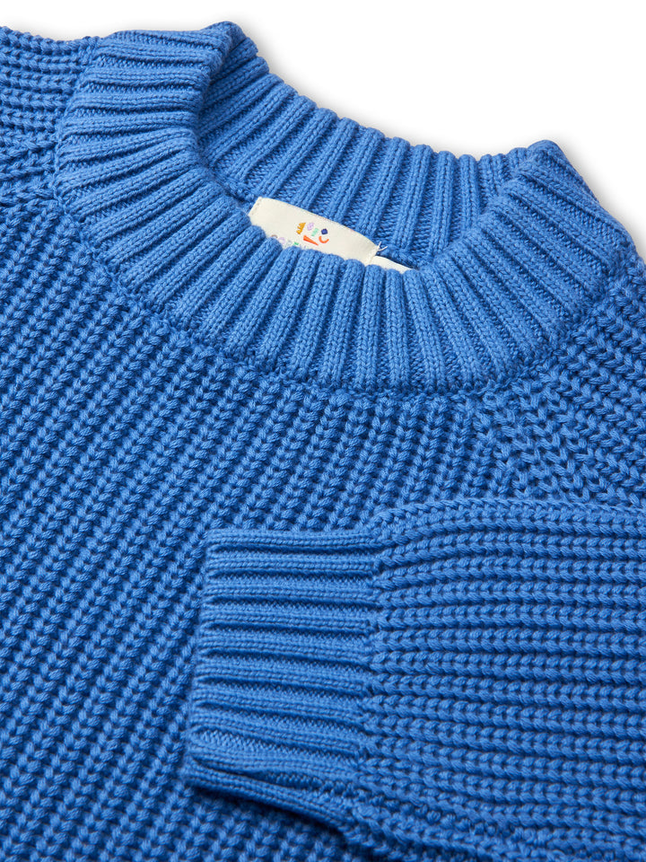 Copenhagen Colors Knitted Classic Rib Blouse Sharp Blue 4