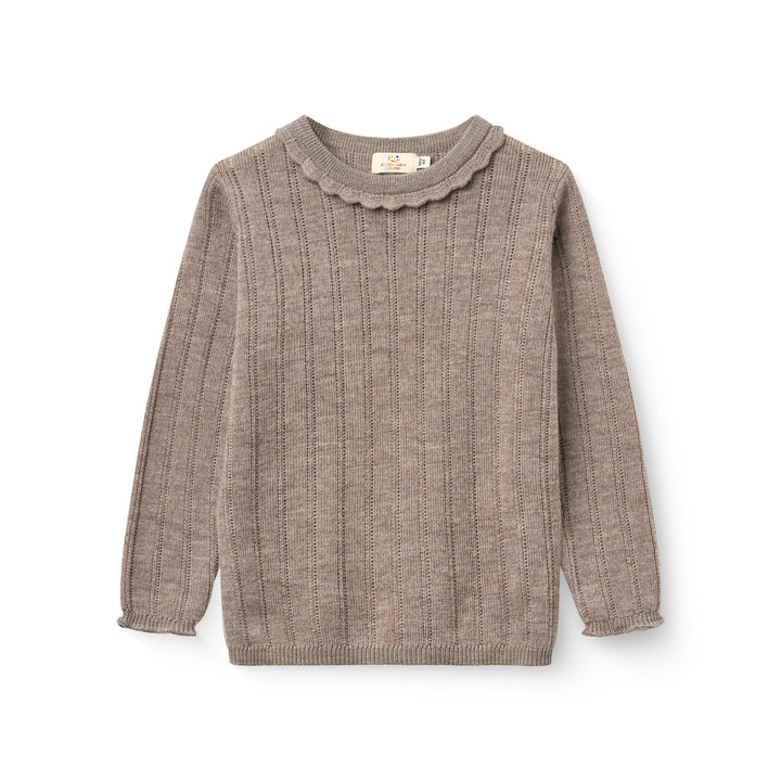 Copenhagen Colors Merino Pointelle Blouse Natural Melange 1