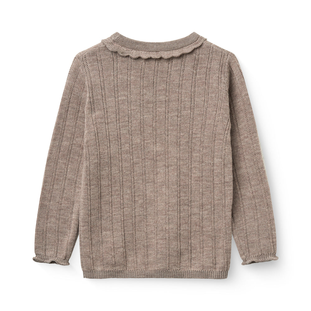 Copenhagen Colors Merino Pointelle Blouse Natural Melange 2