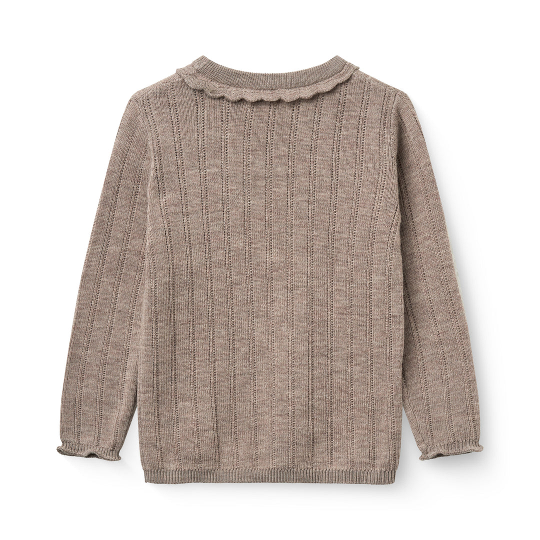 Copenhagen Colors Merino Pointelle Blouse Natural Melange 2