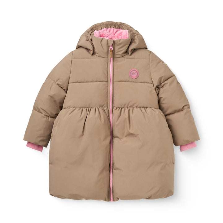 Copenhagen Colors Puffer Long Frill Jacket Walnut 1