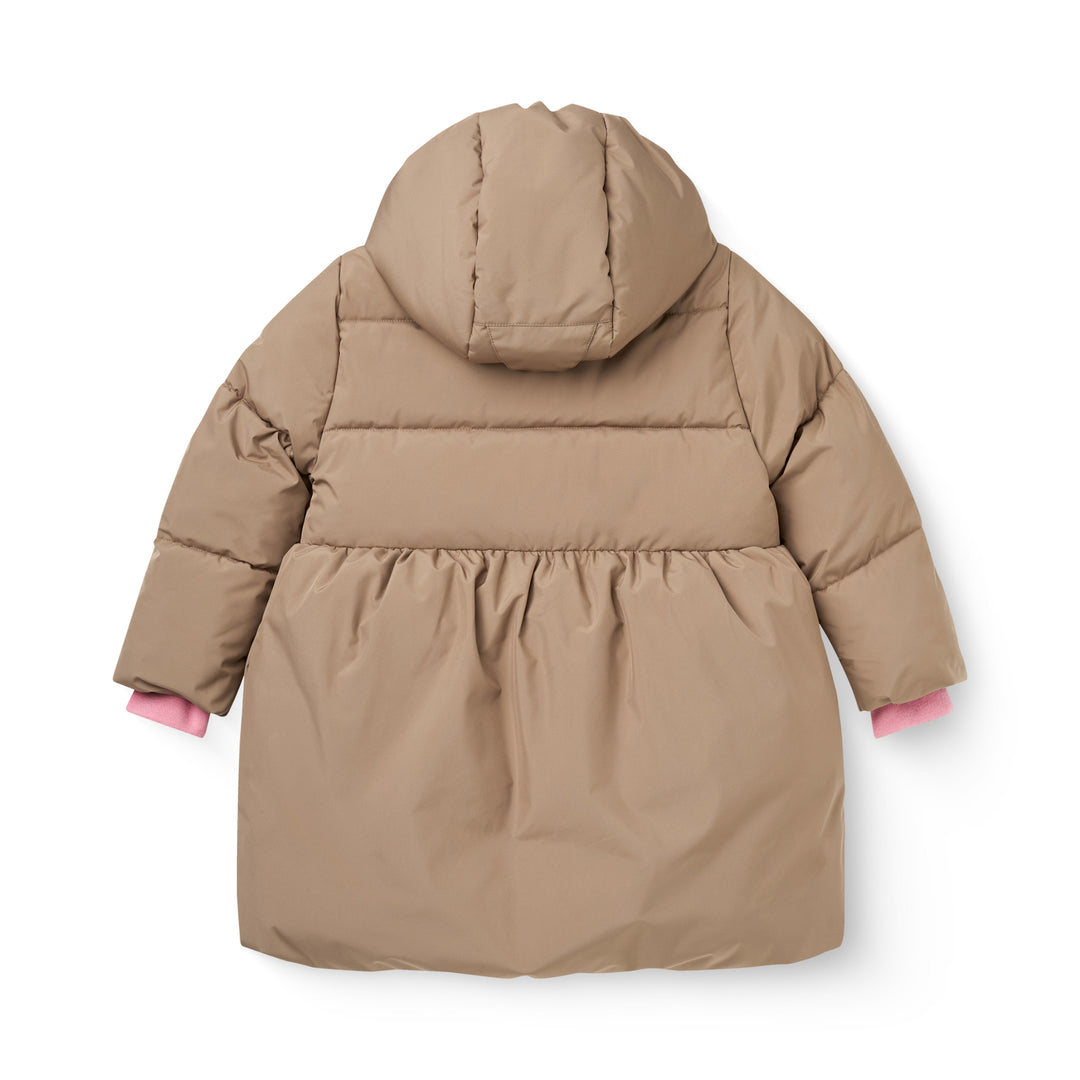 Copenhagen Colors Puffer Long Frill Jacket Walnut 3