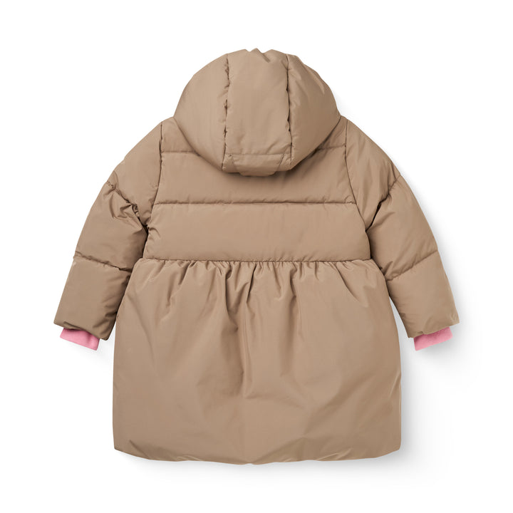 Copenhagen Colors Puffer Long Frill Jacket Walnut 3