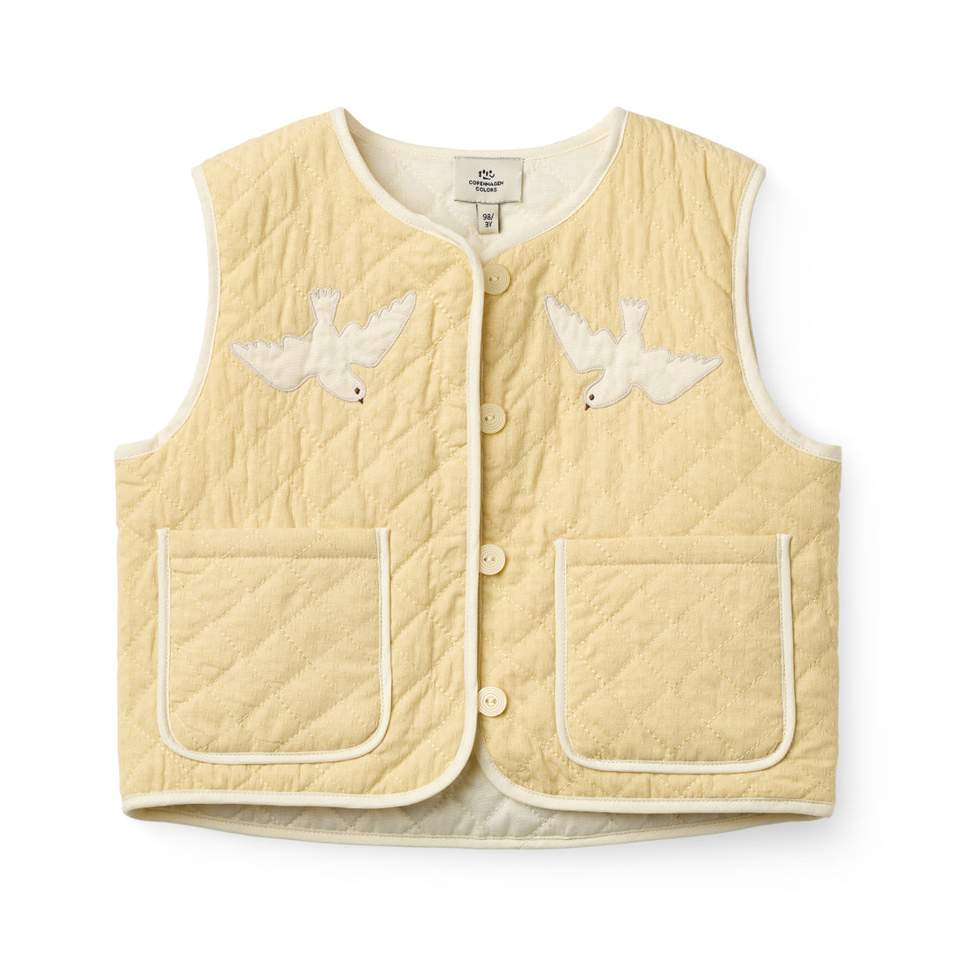 Copenhagen Colors Quilted Vest Yellow - Meisjesgilet - Geel 1