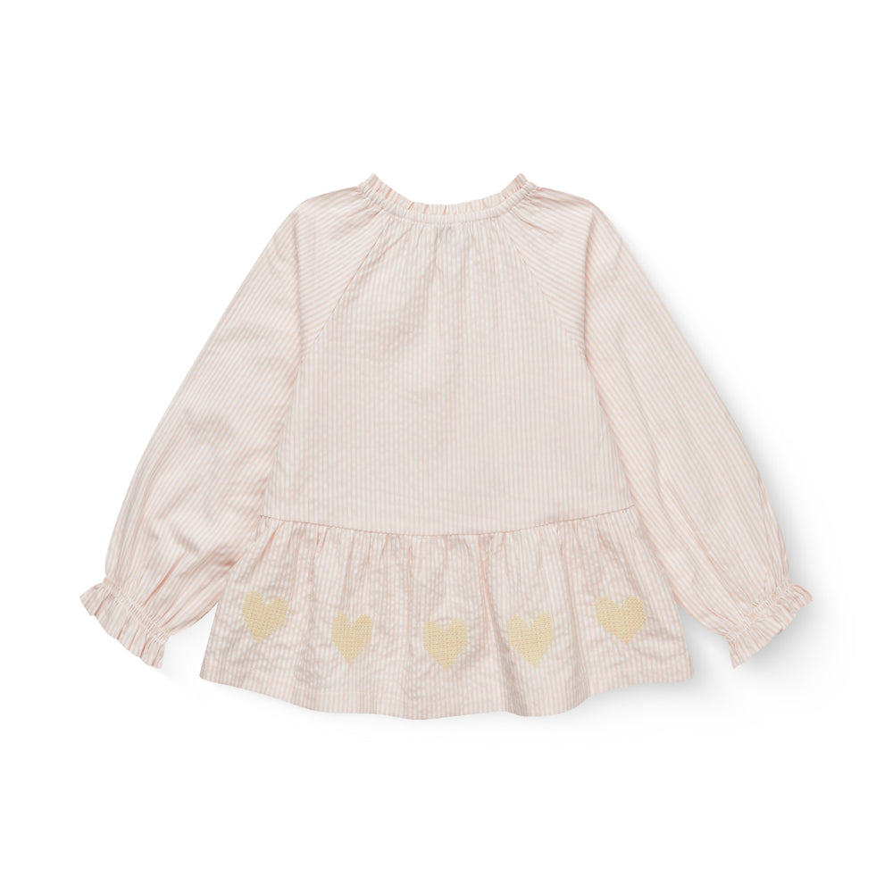Copenhagen Colors Seersucker LS Blouse Hearts Meisjesblouse 2