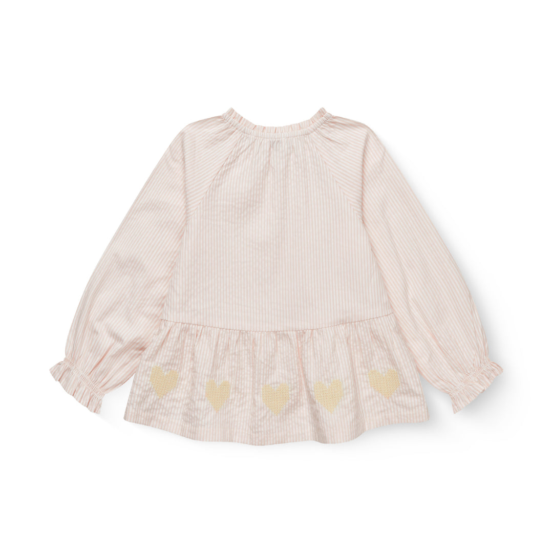 Copenhagen Colors Seersucker LS Blouse Hearts Meisjesblouse 2